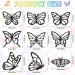 9-Piece Butterfly Suncatcher Craft Kit with 12 Colors Tissue Paper - Kid-Friendly DIY Window Art & Party Favors - Buy Online on SooperMarket.com