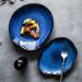 Serving Plates Household Ceramic Dinner Plate Blue Glaze Salad Plate Fruit Plate Bread Plate Irregular Tableware Western Food Plate/Kitchen Supplies for Appetizer Dinner and Desserts (Size : 21cm) - Buy Online on SooperMarket.com