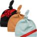 KiddyCare Newborn Hat/Baby Hats 6-12 Months GOTS Organic Cotton Baby Hats Newborn Baby Girl/Baby Boy Costal Breeze (Charcoal Amber Teal) 0-6 Months