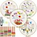 TINDTOP Embroidery Kit for Beginners 4 Pack Cross Stitch Practice Kits for Beginners Include Embroidery Cloth Hoops Threads for Craft Lover Hand Stitch with Embroidery Skill Techniques Beginners Embroidery