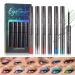 Joyeee Liquid Eyeliner 6pcs Colored Eye Liner Eyeliner Pencil Brown Blue Red White Green Glitter Eyeliner Set Waterproof Smudgeproof Long Lasting Pigmented Gel Eyeliner Make Up for Girl Women Gift #037