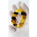 Natural Baltic Amber Stretch Bracelet - Handmade Multicolor Amber Jewelry from Certified Amber Beads - Buy Online on SooperMarket.com