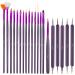 Glow 20-part nail art brush and dotting tool for Nailart-ideal for beginners and professionals-affordable nail art brush set with wooden handle-purple