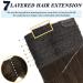 GOO GOO Balayage Chocolate Brown to Caramel Blonde Human Hair Extensions - 16 Inch Invisible Wire Hairpiece - Buy Online on SooperMarket.com
