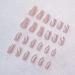 24 Pcs Short Press on Nails Luvehandicraft Glossy Coffin False Nails with Glue - Pink White Swirl | For Women and Girls | 28 Piece Set - Buy Online on SooperMarket.com
