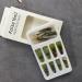 24Pcs Long Coffin Glossy Green Press on Nails with Rose Gold Foil - Full Cover Extra Long Fake Nails for Women (Style 9) - Buy Online on SooperMarket.com