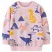 Girls Sweatshirt for Kids Cotton Top Casual Jumper Girl T Shirt Toddler Clothes Long Sleeve Pullover Age 1-12 Years 5-6 Years Dinosaur