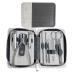 Professional 9-in-1 Manicure Set with Leather Case - Stainless Steel Nail Clippers Kit for Men - Black Grooming Kit with Fingernail & Toenail Clippers - 9 Piece Set - Buy Online on SooperMarket.com