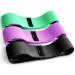 Fabric Resistance Bands Exercise Band Set of 3 Workout Fitness Bands for Hips & Glutes Non-Slip Booty Bands for Women / Men / Beginners / Athletes Strength Training Yoga Pilate Fitness Black Purple Green