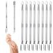 8 Pieces Nail Cuticle Pusher and Cutter Stainless Steel Nail Remover Pusher Double Ended Nail Pedicure Tool Nail Gel Polish Manicure Tools for Fingernail and Toenail Art Supplies (Silver)