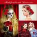 24 Pieces Red Rose Flower Hair Clips and Brooches for Women and Girls - Elegant Boho Floral Hair Accessories - Buy Online on SooperMarket.com