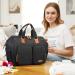 Pomelo Embossed Black Baby Changing Bag with Pram Clips and Changing Mat - Mom and Dad's Ultimate Essential - Buy Online on SooperMarket.com