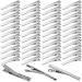 Elcoho 200 Pieces Metal Hair Clips Single Prong Curl Clips Silver Alligator Section Clips with Teeth Hairbow Accessory for Women Girls 4.5cm/1.75 Inch