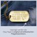 Personalized Dog Day Chains | 2-Piece ID Set with Embossing | Custom Text & Motifs | Military Equipment - Gold Finish - Buy Online on SooperMarket.com