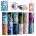 Infusible Transfer Ink Sheets-Watercolor Marble Sublimation Paper Transfer Paper for DIY Key Chain T-Shirts 12 pcs/Set  12x4.5