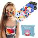 Sheal 100PCS Disposable Kids Face Masks Geometric Patterns Printed Design (Fit 6-12 Years Old Kids) Mixed Geometric
