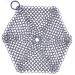 Cast Iron Cleaner, 316 Premium Stainless Steel Cast Iron Skillet, Chainmail Scrubber for Cast Iron Pan Pre-Seasoned Pan Dutch Ovens Waffle Iron Pans Scraper Cast Iron Grill Frying Pan (8 Inch Hexagon)