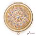 Jinvun 24k Gold Electroplate Makeup Mirror - Luxury Round Vanity Mirror for Women - Compact Cosmetic Mirror with Diamonds - Perfect Gift Idea - Buy Online on SooperMarket.com