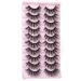 False Eyelashes: Fluffy 20mm Mink Cat Eye Lashes - 10 Pairs Pack for a Natural 5D Curl Wispy Look by EYDEVRO - Buy Online on SooperMarket.com
