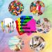 10 Pack Multicolor Plastic Art Trays - 14 x 10 Inch - for Arts and Crafts DIY Projects - Buy Online on SooperMarket.com