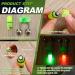 120 Pcs LED Night Fishing Rod Bait Alarm and Indicator Set - Dual Ring Bite Alarm, Glow Fishing Light, Portable Accessories - Green and Red Light - Buy Online on SooperMarket.com