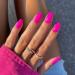 Hot Pink Press on Nails Medium Length Xcreando Square Fake Nails Kit Acrylic Set Summer Nails Glue on Natural Short Press on Nails Acrylic Glue on Nails for Women24PCS