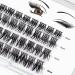 LANKIZ 48 Pcs DIY Eyelash Extension Kit - Soft & Lightweight Individual Lash Extensions 10-16mm Mix - Wide Band Cluster Lashes for Home Use - Buy Online on SooperMarket.com