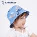 LANGZHEN Beach Sun Protection Hat for Baby Girls - Adjustable Wide Brim Toddler Kids Play Hat with Chin Strap - Fish School Design - 2-4 Years - Buy Online on SooperMarket.com