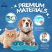 Double Slow Feeder Dog Bowl | Raised Non-Slip Stainless Steel Cat Food & Water Bowl | Detachable Blue Cat Bowl - Buy Online on SooperMarket.com