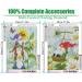 2Pack Full Drill Gnomes Kissing Flowers Diamond Painting Kits for Adults - DIY 5D Garden Diamond Art with Sunflowers & Butterfly - 12X16Inch - Buy Online on SooperMarket.com