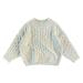 Volunboy Baby Boy Girl Knit Sweater Oversized Blouse Pullover Sweatshirts Crewneck Long Sleeve Knitted Top 5-6 Years Off-white