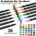 36 Dual Brush Coloring Markers Set for Adults Kids - Fine Tip Art Colored Pens for Coloring Books, Bullet Journaling, Drawing - Double Sided Color Marker Pen for School, Office, Sketching - Buy Online on SooperMarket.com
