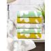 Set of 6 100% Cotton Hand Towel Fingertip Towels - 12x21 Inches - Small Towels for Bathroom, Kitchen, Spa - Gray, Sage, Mustard - Four Leaf Clover Design - Buy Online on SooperMarket.com