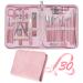Manicure Set 30 in 1 Nail Clipper Set,RedFlow Nail Clippers,Fingernail & Toenail Clippers,Manicure Tools,Pedicure kit,Suitable for Travel Manicure Kit,Nail Set Kit with Everything Profe(Pink)