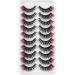 3D false eyelashes natural eyelashes pure handmade natural look fluffy artificial eyelashes multipack strip lashes 10 pairs (DCA24)
