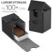 MIXPOET Commander Deck Box - Large Trading Card Case for MTG - Holds 100+ Cards with 2 Dividers - Black - Buy Online on SooperMarket.com