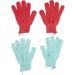 Glamlily 6 Pairs Body Exfoliating Shower Gloves Bath Scrub Wash Mitts for Women & Men | Spa Massage - 6 Colors - Buy Online on SooperMarket.com