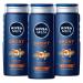 NIVEA MEN Sport Body Wash, Pack of 3 16.9 Fl Oz (Pack of 3)