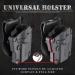 Universal OWB Holster | Compact to Full Size Pistols | Custom Size | Index Finger Release | Adjustable Cant | Autolock | Outside Waistband | Matte Black Finish | Left/Right Handed Option - Buy Online on SooperMarket.com