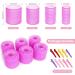 Jumbo Hair Rollers Set Hair Rollers Self Grip Curlers For Long Hair No Heat Curlers Heatless Hair Rollers With Clips & Comb 24 Packs (Red 24Pcs) - Buy Online on SooperMarket.com