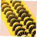 50 Pairs Fluffy Natural Fake Eyelashes - Realistic Full Strip Lashes for Women | Bulk Makeup Tools - Buy Online on SooperMarket.com