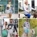 Cuby Dog Carrier Bag for Small Dogs | Breathable Cotton Travel Bag | Safe & Convenient for Pets (Gray-White) - Buy Online on SooperMarket.com