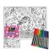Splat planet Color in Unicorn Cotton Toddler placemat with 10 Non-Toxic Washable Magic pens - Color in and wash Out Place mat