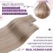 LAAVOO Tape In Hair Extensions - Real Hair Blond & Ash Blond Highlights 25cm 20PCs - Invisible & Smooth #P18/613 - Buy Online on SooperMarket.com