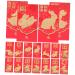 MAGICLULU 72pcs Year of The Rabbit Red Envelope Hong Bao Wedding Birthday Chinese Hongbao 2023 Rabbit Year Red Envelopes Gift Lucky Money Pockets Paper Three-Dimensional Spring Festival Bag