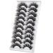 WiwoSEO Mink False Eyelashes - 10 Pairs Fluffy Dramatic Volume with 3D Cat Eye Effect - Buy Online on SooperMarket.com
