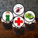 48 Ambulance Cupcake Toppers 3cm Paramedic Cupcake Toppers Mini Edible Nurse Cake Toppers Air Ambulance Cake Decorations Congratulations Cake Topper Thank You Cupcake Toppers Graduation Cupcakes - Buy Online on SooperMarket.com
