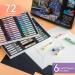 Ohuhu 72 Long Chalk Pastels Set - Soft Pastels for Artists - Includes 4 Fluorescent Colors and 6 Pastel Papers - Art Supplies for Drawing, Blending, Shading - Ideal for Adults, Kids, Beginners - Buy Online on SooperMarket.com