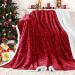 inhand Sherpa Throw Blanket Soft Christmas Throw Blanket Red Warm Blankets and Throws Cozy Fluffy Reversible Flannel Fleece Blanket for Couch Sofa Bed Lap Large Plush Fuzzy Brushed Blanket(50 x60 ) Red 50"X60"