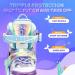 NEMONE Mermaid or Bunny Strawberry Light up Inline Skates - Purple Blue Blades Roller for Girls | 4 Size Adjustable Indoor Outdoor Skates for Kids | A-Mermaid Medium - Big Kid - Buy Online on SooperMarket.com
